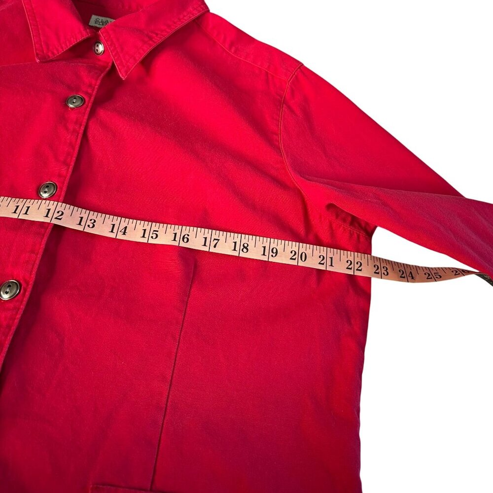 Vintage Classic Elements Red Cotton Button Front … - image 8